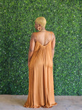 Rust Spaghetti Strap Maxi Dress
