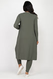 Olive Cardigan Set