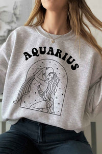 AQUARIUS ZODIAC GRAPHIC SWEATSHIRT