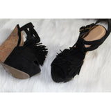 Dhalia Fringe Wedges - Style Envy Boutique