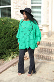 Boho Kelly Green Sweater