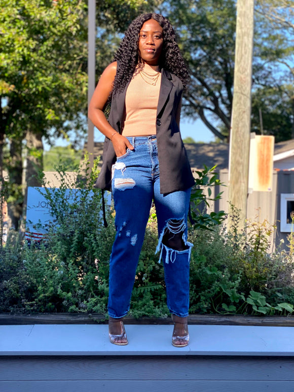 Black Blazer Vest