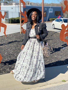 Grey snake print maxi dress deals