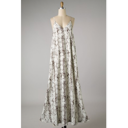 H&m snake print maxi shop dress