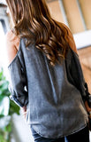 Denver Denim Cut Out Top
