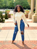 Cream Hoodie Sweatshirt